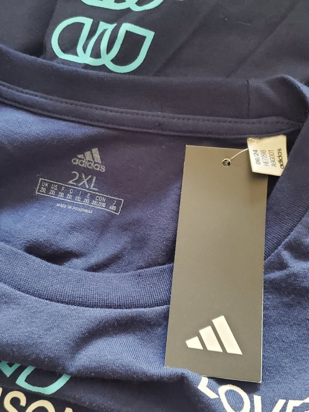 Adidas Lovb Madison Annie Drews Shumacher #11 Navy T-Shirt Men's Size 2X - Picture 3 of 6